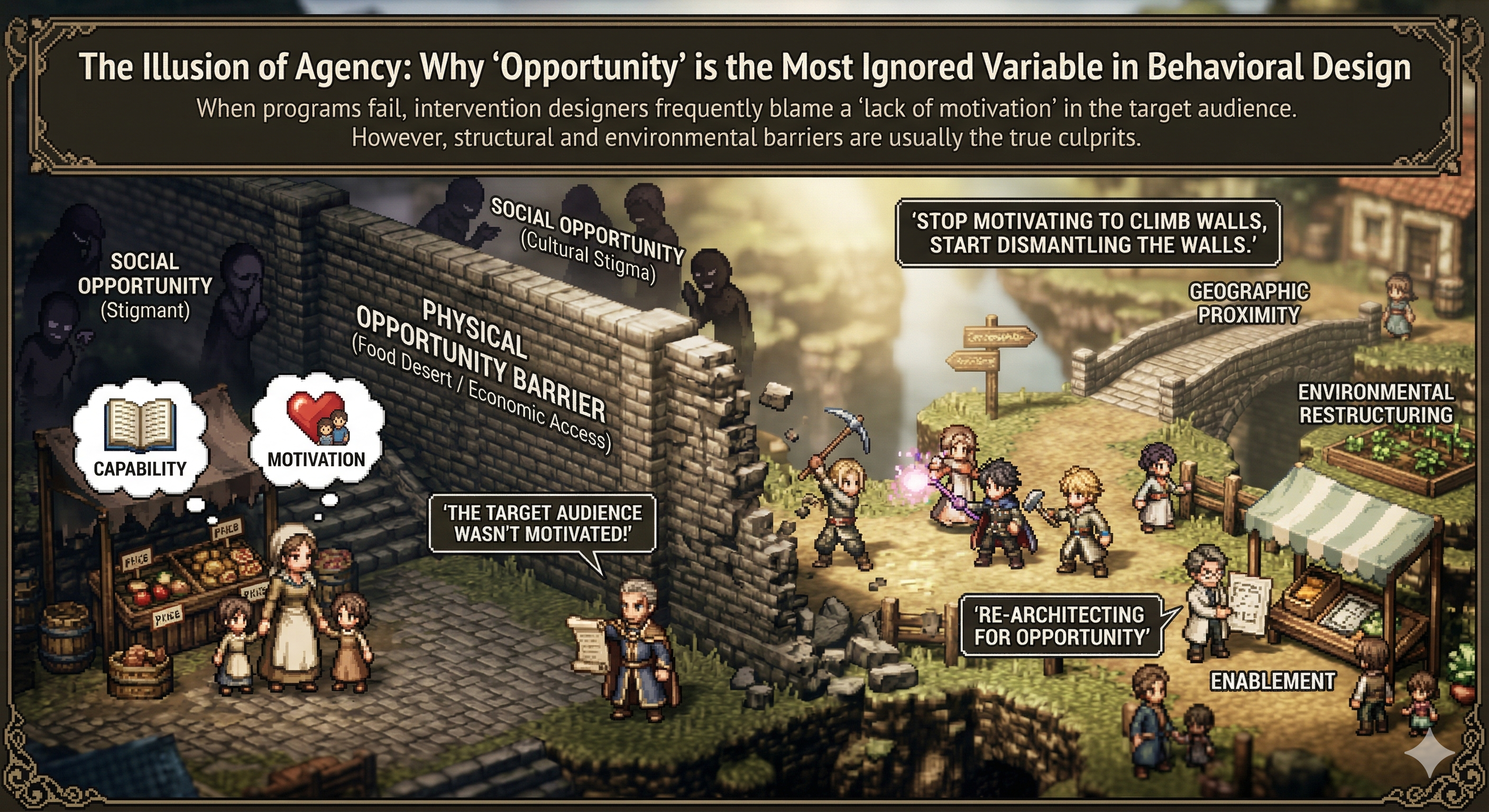 The Illusion of Agency: Why 'Opportunity' is the Most Ignored Variable in Behavioral Design
